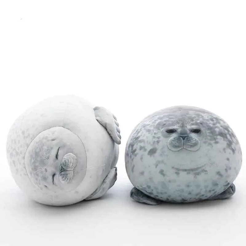 Angry Blob Seal Cuscino paffuto 3D Novità Leone marino Bambola Peluche Ripiene Giocattolo Bambino che dorme Cuscino di tiro Regali per bambini Ragazze