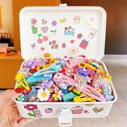 Set di 12 Nuove Mollette per Capelli Colorate e Carine Bambine - immagine 3