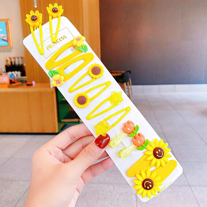 Set di 12 Nuove Mollette per Capelli Colorate e Carine Bambine - immagine 14