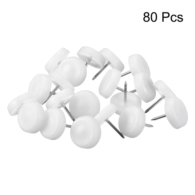 Uxcell 20/40/60/80 pezzi Piedini per mobili Chiodo in plastica Chiodi scorrevoli - immagine 4