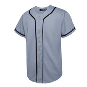 EALER Serie BJ80 Maglia da baseball uomo Camicie abbottonate Manica corta Hipster Hip - Grigio S - immagine 19