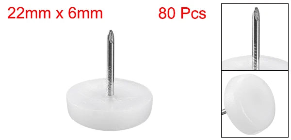 Uxcell 20/40/60/80 pezzi Piedini per mobili Chiodo in plastica Chiodi scorrevoli - immagine 2