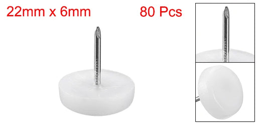 Uxcell 20/40/60/80 pezzi Piedini per mobili Chiodo in plastica Chiodi scorrevoli - immagine 2