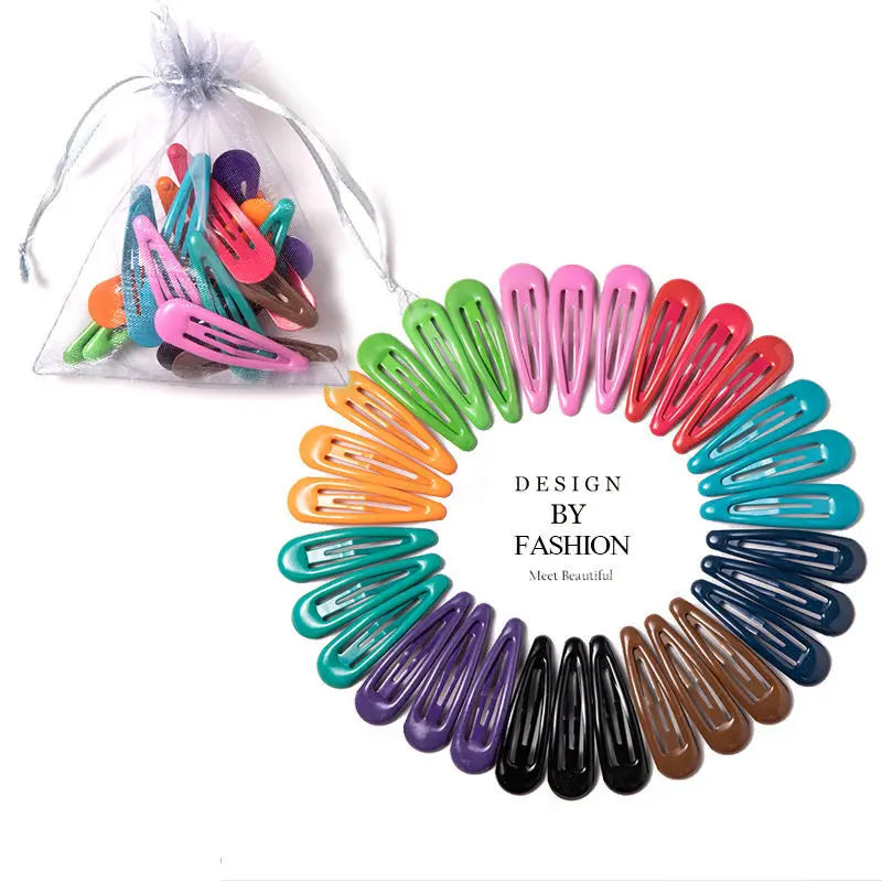10/20/30/40 Nuove Mollette per Capelli a Forma di Goccia Colorate e Carine Bambine - immagine 15