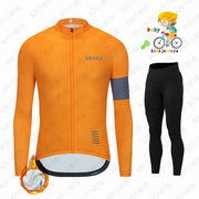 Maglia da Ciclismo per bambini KBORA Set invernale in pile termico abbigliamento - immagine 7