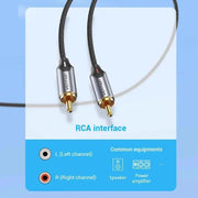 Cavo RCA da 3,5 mm a 2RCA Splitter RCA Jack 3,5 Cavo audio RCA per amplificatore smartphone Home Theater Cavo AUX RCA