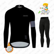 Maglia da Ciclismo per bambini KBORA Set invernale in pile termico abbigliamento - immagine 9