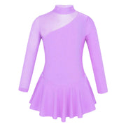 Body da ginnastica per ragazze Vestito balletto pattinaggio bambini Maniche lunghe - immagine 15