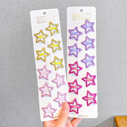 10/20/30/40 Nuove Mollette per Capelli a Forma di Goccia Colorate e Carine Bambine - 20pcs star - immagine 18