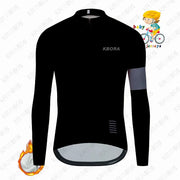 Maglia da Ciclismo per bambini KBORA Set invernale in pile termico abbigliamento - immagine 6
