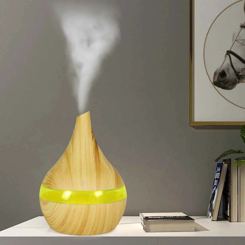 300ml Umidificatore Elettrico Aroma Diffusore D'aria Legno Umidificatore Ad Ultrasuoni Olio Essenziale Aromaterapia Freddo Mist Maker Per La Casa