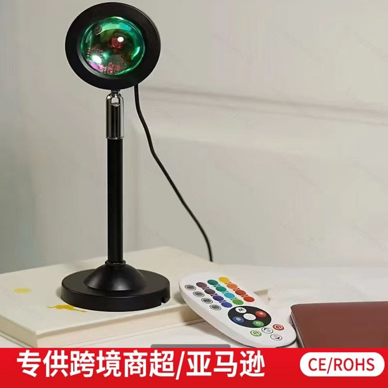 Cross-border RGB sunset lamp Mini small table lamp photo atmosphere lamp sunset lamp USB sunset lamp Net red sunset lamp