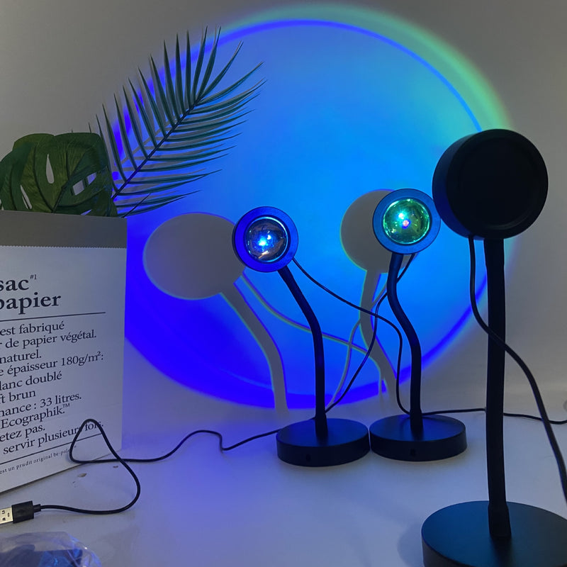 Cross-border RGB sunset lamp Mini small table lamp photo atmosphere lamp sunset lamp USB sunset lamp Net red sunset lamp
