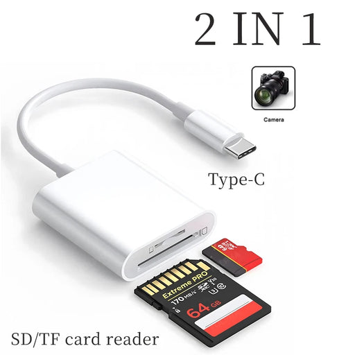 Adattatore lettore di schede memoria SD TF tipo C per Samsung Huawei XiaoMi