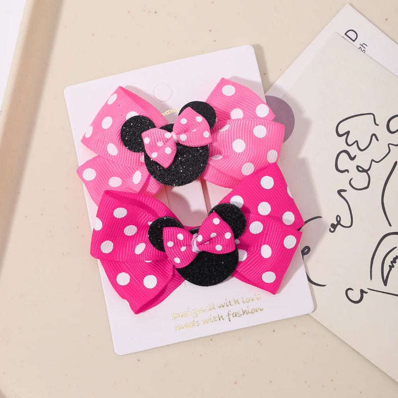 Fermagli per capelli bambina 2 pezzi con fiocco a pois, mollette cartoon adorabili, accessori capelli boutique per bambini - Campeda