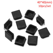 10 pezzi di plastica quadrata nera tappo terminale sbollitura tubo inserto accessori - immagine 12