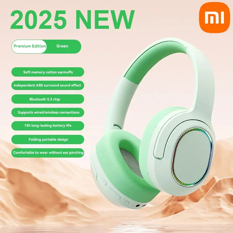 Xiaomi Mijia 2025 Cuffie Bluetooth senza fili montate sulla testa con microfono Cuffie da gioco sportive stereo per giochi