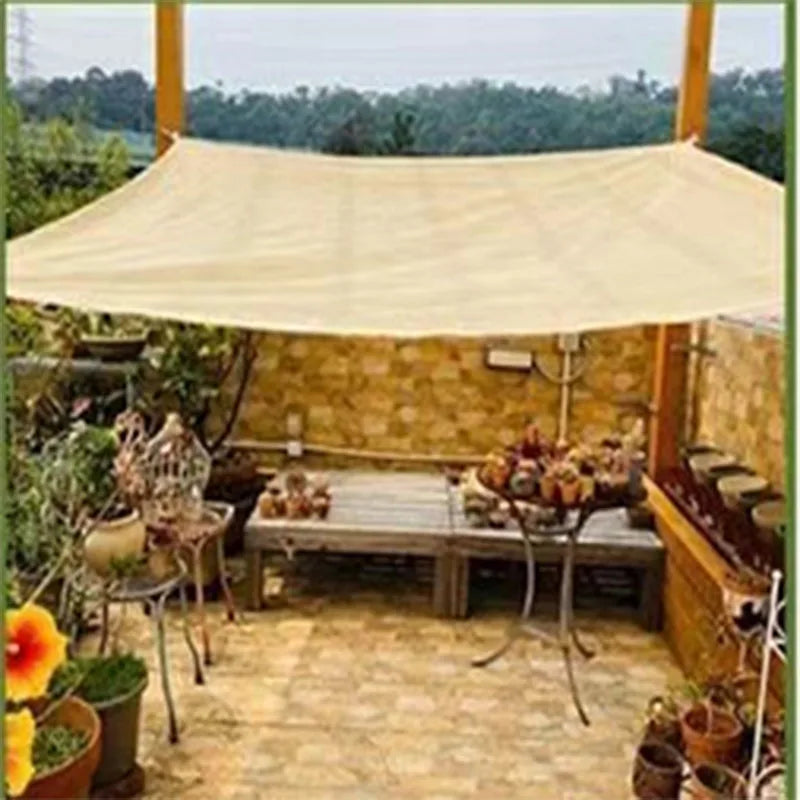 Parasole in HDPE beige per piante da giardino, protezione UV, parasole per esterni, parasole per piscina 75-80%
