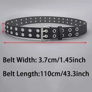 1pc Cintura da donna Tendenza Semplice Doppio Foro uomo Punk Hip Hop Stile - immagine 4