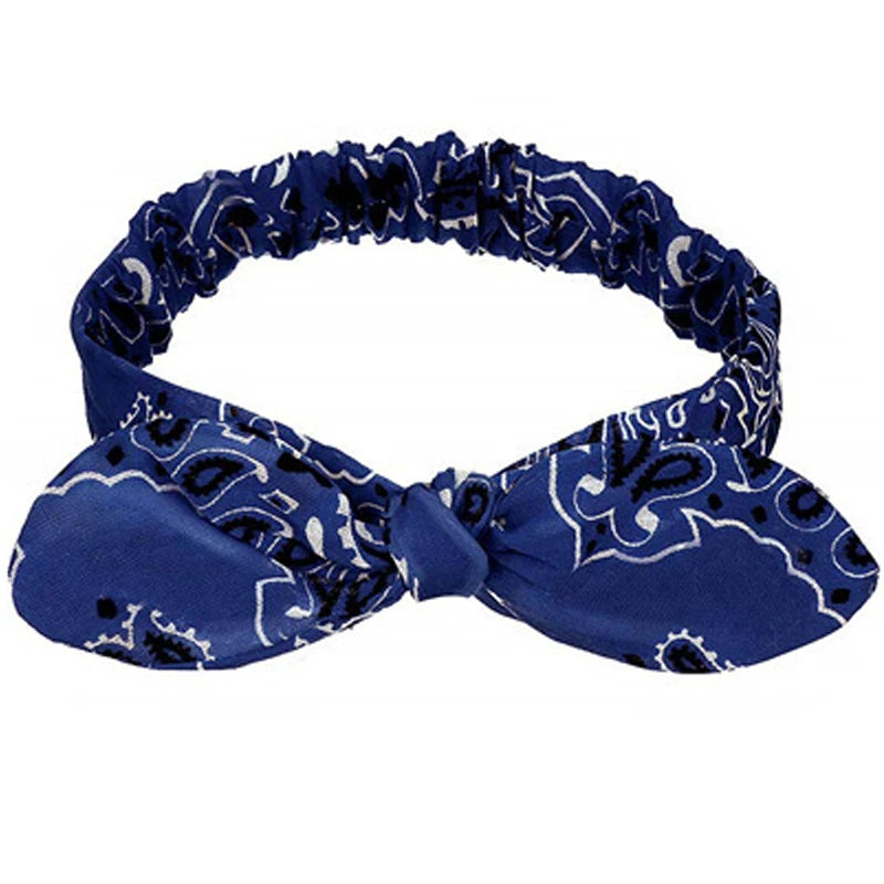 New Boho Women fasce morbide con stampa solida fasce per capelli elastiche con nodo incrociato Vintage turbante bandane fasce per capelli per ragazze accessori per capelli
