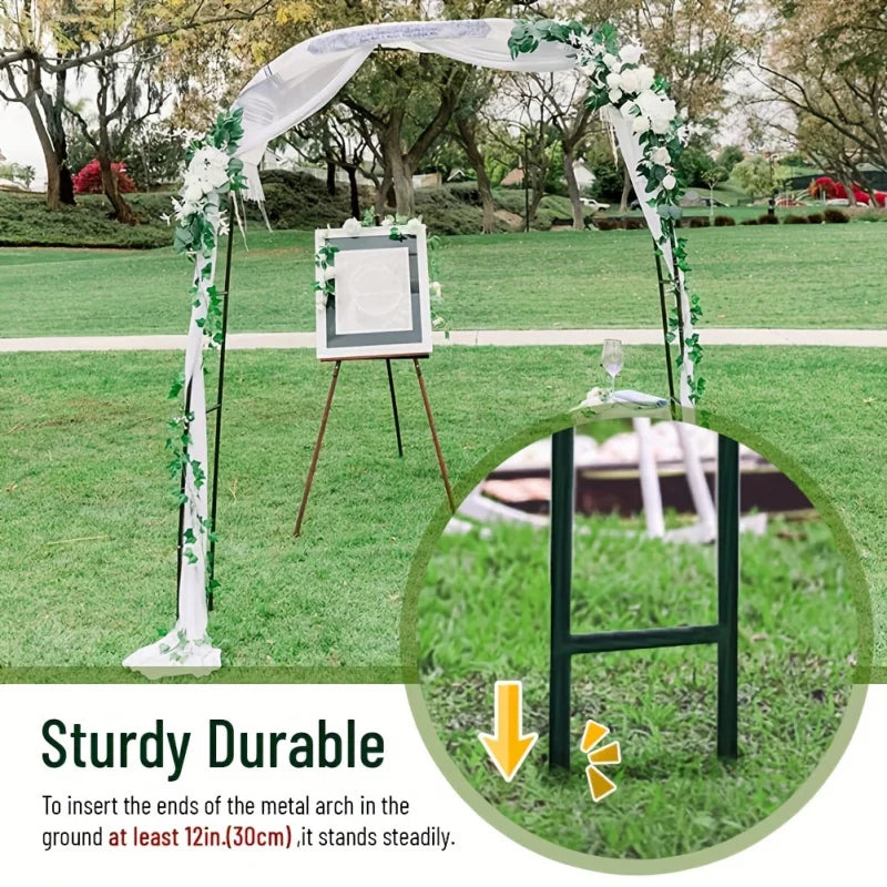 Arco da giardino in metallo arrampicata su prato – Confezione da 1 – di nozze - immagine 6