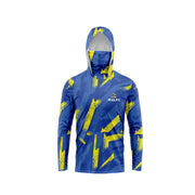 MALFC Camicia da pesca con cappuccio uomo maglietta a maniche lunghe protezione UV - immagine 13