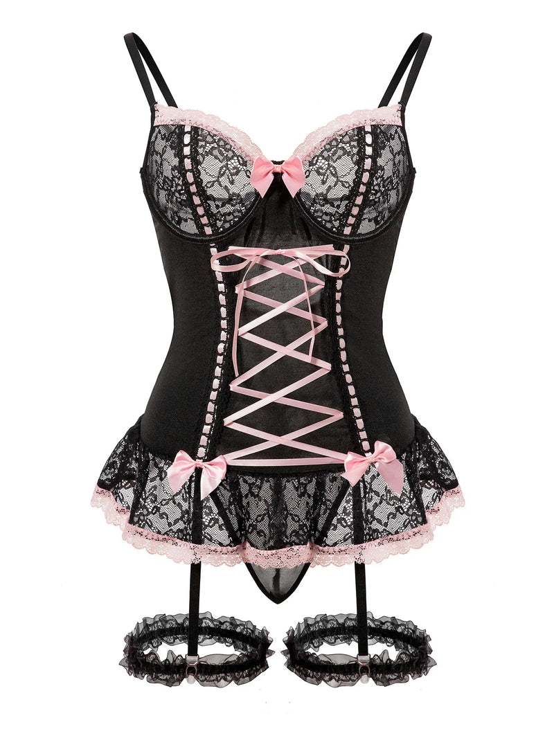 Set Reggiseno Sexy in Pizzo per Donna Lingerie Erotica - immagine 5