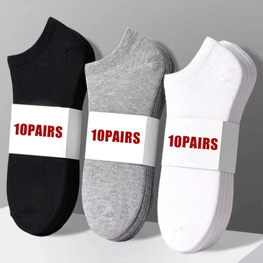 Set 20 calzini da uomo YIQXLICC – sottili, traspiranti, in cotone e poliestere, taglio basso alla caviglia, casual e business EU 38-45 - Campeda