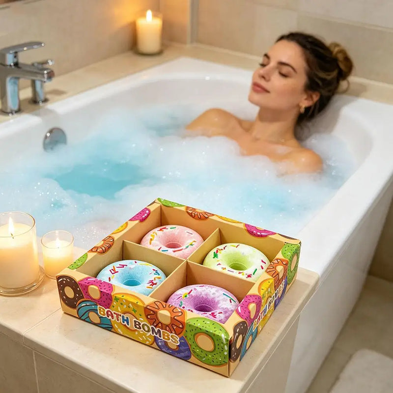 Set Regalo di Bombe da Bagno a Forma Ciambella con Giocattoli - immagine 4