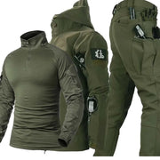 Tuta da combattimento Soft Shell Uniforme militare Giacche militari Top con cappuccio - immagine 14