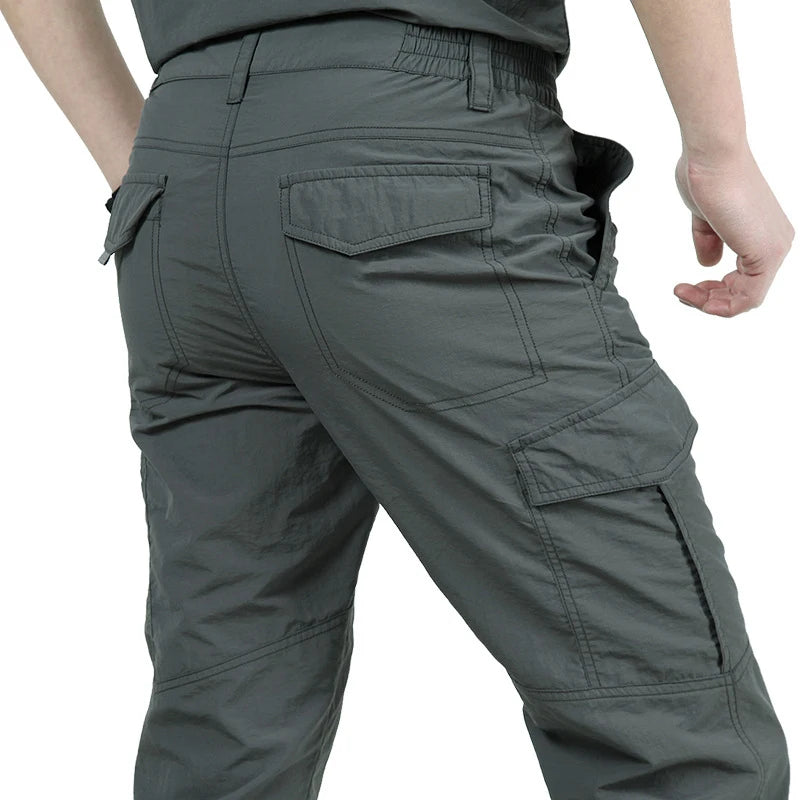 Pantaloni cargo tattici estivi da uomo casual leggeri impermeabili Escursionismo