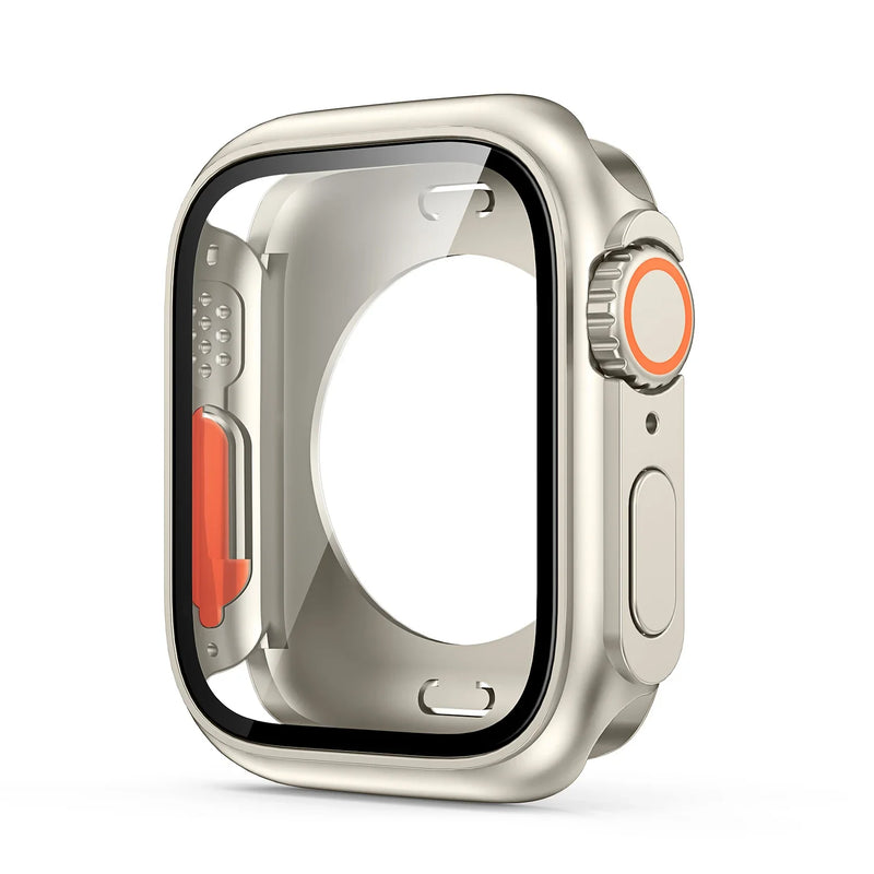Custodia protettiva per schermo per Apple Watch 45mm 44mm 40mm 41mm Custodia rigida per paraurti anteriore posteriore per PC iwatch 9 8 7 SE 6 5 4 Cambia in Ultra - Campeda