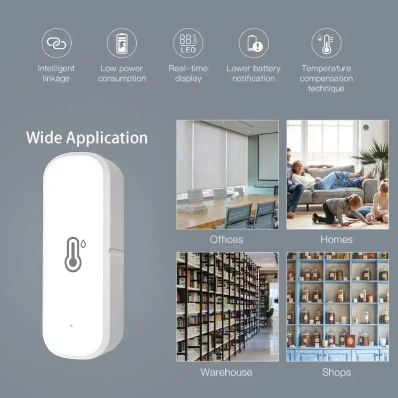 Tuya Smart WIFI Sensore di umidità della temperatura APP Monitor remoto per Smart Home Smart Life Funziona con Alexa Google Assistant