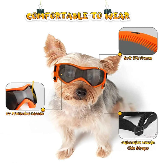 Accessori per animali domestici Occhiali da sole con protezione UV per esterni per cani Occhiali per cani e gatti per occhiali per cuccioli di piccola taglia media Cinghie regolabili