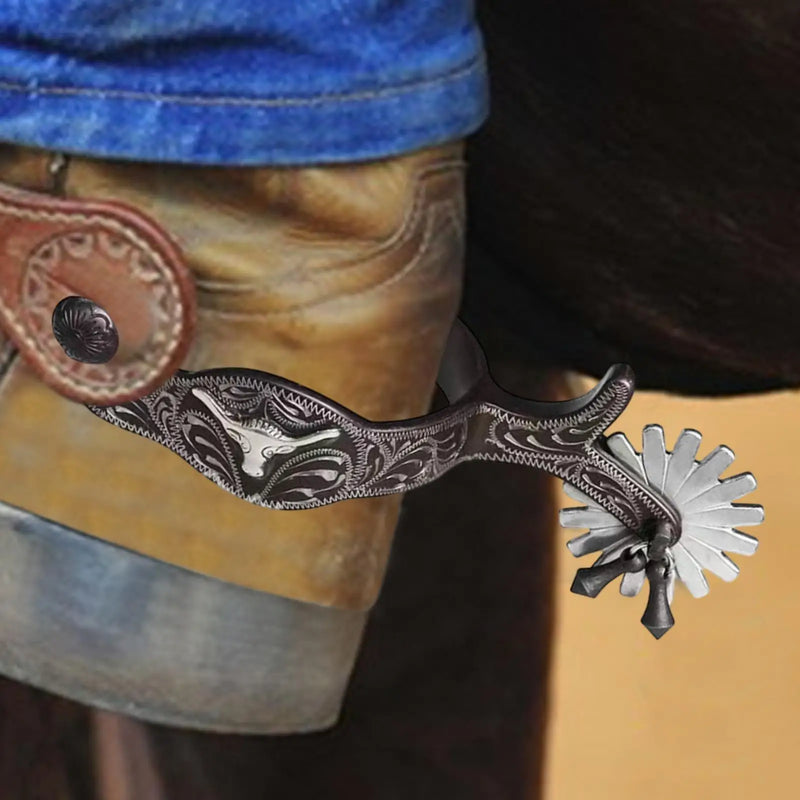 1 paio di speroni western classici per equitazione - immagine 3