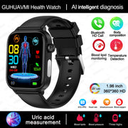 AI Diagnosi Lipidi nel sangue Acido urico Test di composizione corporea Smart Watch - Black