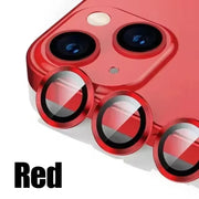 Lenti per obiettivo fotocamera iPhone in lega di alluminio rosse