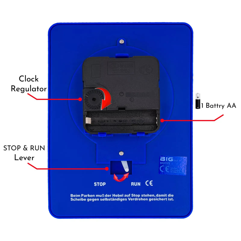 Disco di Parcheggio Portatile in Plastica con Timer per Visualizzazione Orario Arrivo