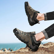 HIKEUP Scarpe da trekking uomo esterno in pelle scamosciata ginnastica tattiche - immagine 8