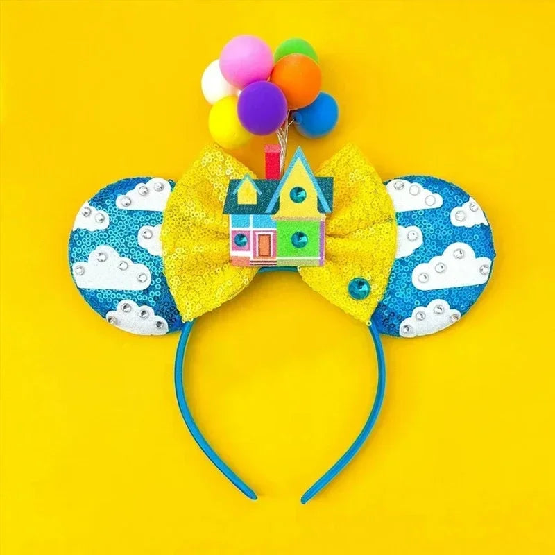 Disney Pink Daisy Duck Bow Fasce per capelli Paillettes viola Fascia orecchie di - immagine 15