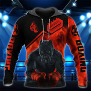 Felpa con cappuccio fitness da boxe Abbigliamento allenamento uomo pullover stampata - immagine 4