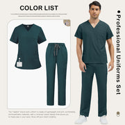 Abbigliamento da lavoro uomo Scrub clinici alla moda Set Uniformi mediche ospedaliere - immagine 13