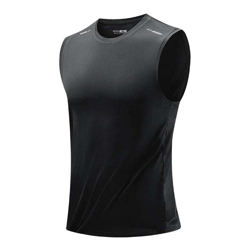 CHRLCK Gilet da corsa uomo Canotta palestra ad asciugatura rapida Fitness Camicia - immagine 7