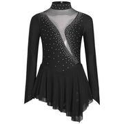Ragazze Figura Pattinaggio su ghiaccio Vestito da balletto Palcoscenico Costume di - immagine 10