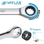 6-32mm Chiave a cricchetto Chiave a testa fissa Lucidatura a specchio 72T Cricchetto Coppia elevata Multitool Chiavi a cricchetto Riparazione automatica Utensili manuali