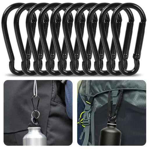 Mini Moschettoni Portachiavi in Alluminio – Set 10/50 Pezzi Clip D Shape per Chiavi, Campeggio e Outdoor - Campeda