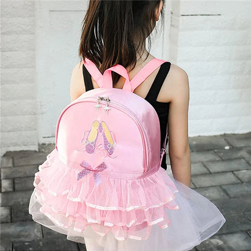 Borsa da Balletto Bambina Rosa – Zaino Danza per Ballerina Scuola e Allenamento