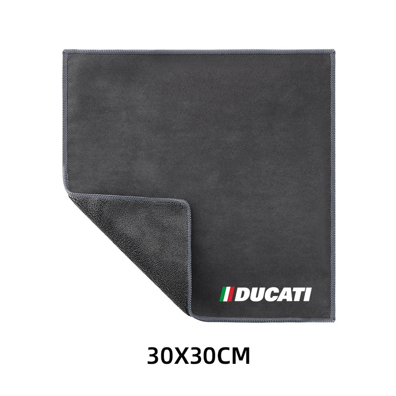 Panno Microfibra Moto Ducati 30x30 cm – Panno Pulizia in Pelle Scamosciata per Panigale, V4, V2, Scrambler, Diavel