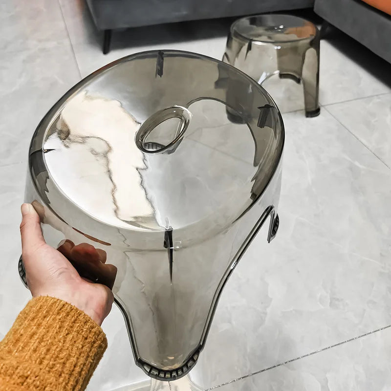 Bagno in acrilico Doccia Sgabello antiscivolo Trasparente Piccolo sgabello basso per bambini Casa Soggiorno Bagno Mobili semplici e moderni