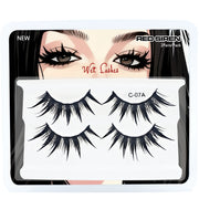 Ciglia finte cosplay 2 paia/pacco a strisce bagnate con punte Manga per trucco - immagine 15